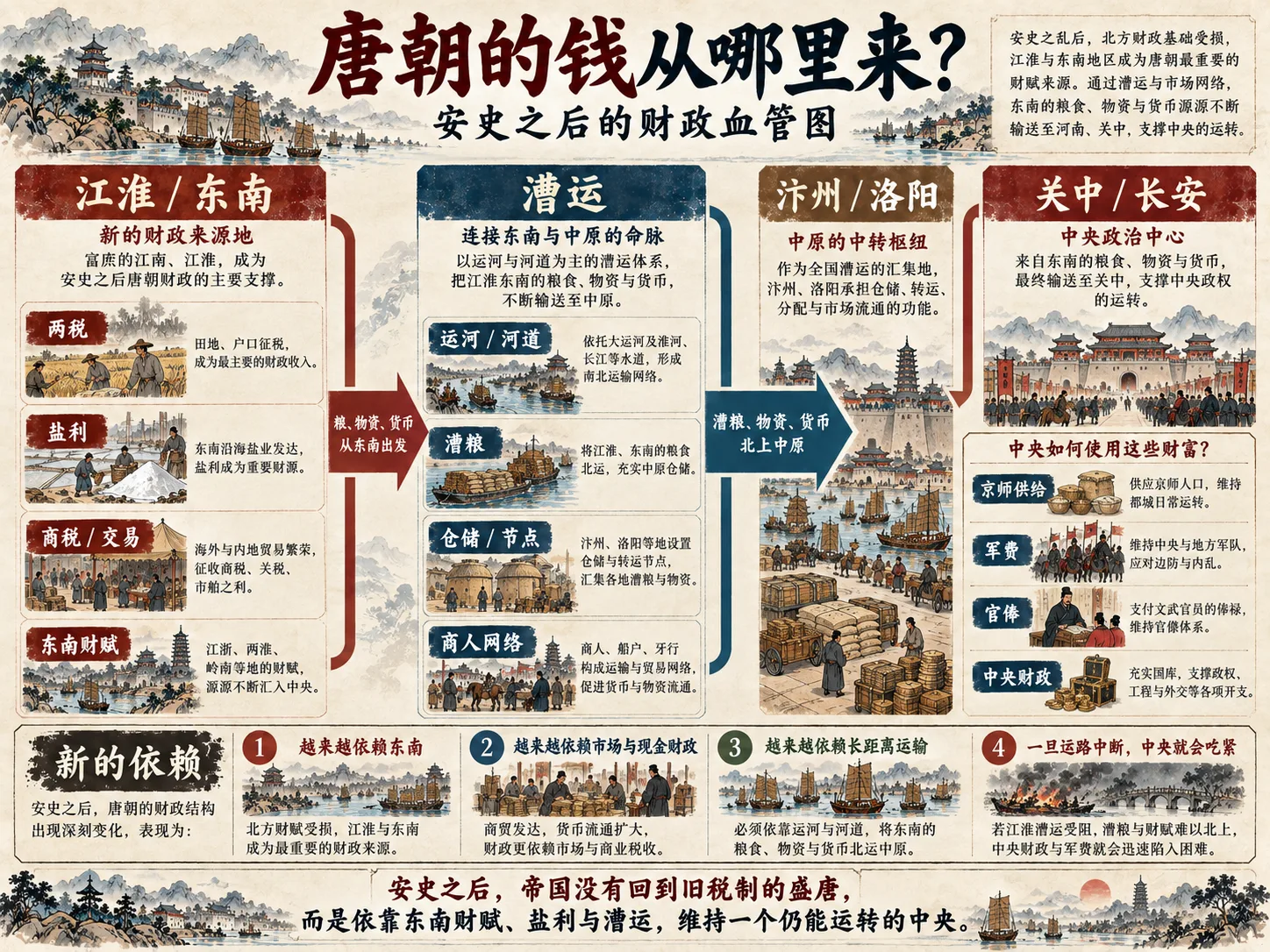 唐朝的钱从哪里来:安史之后的财政血管图