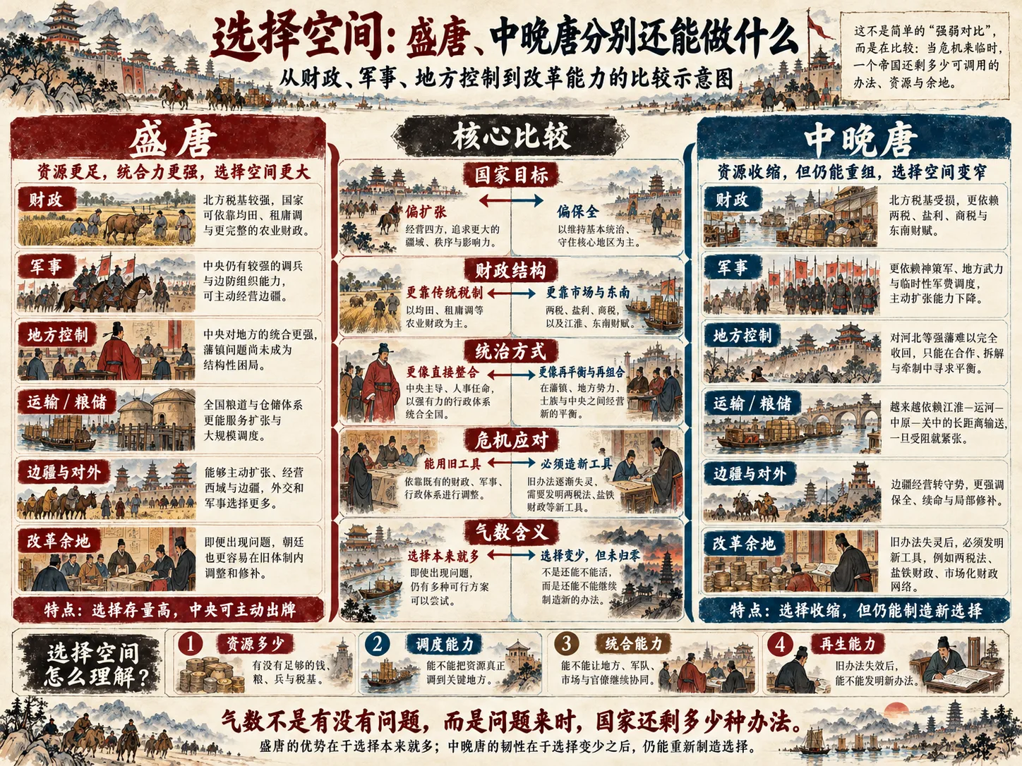 选择空间:盛唐、中晚唐分别还能做什么