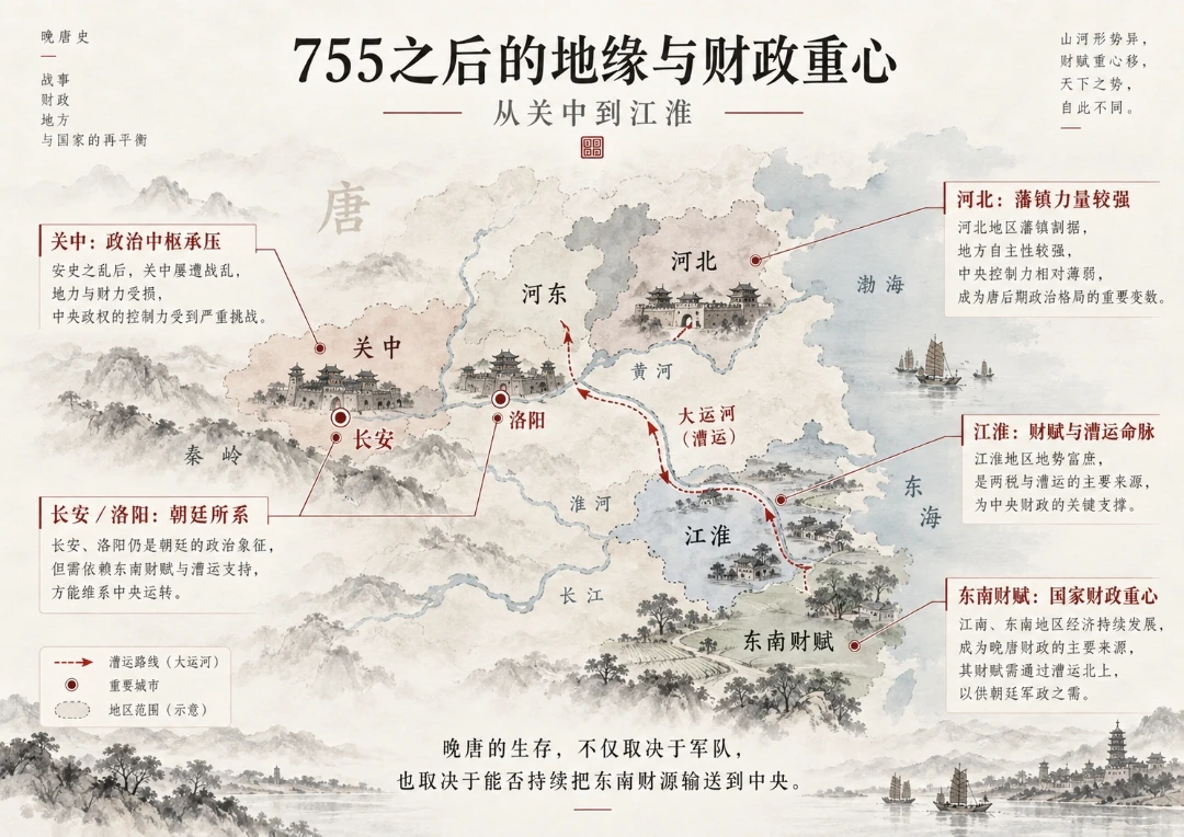 755之后的地缘与财政重心:从关中到江淮