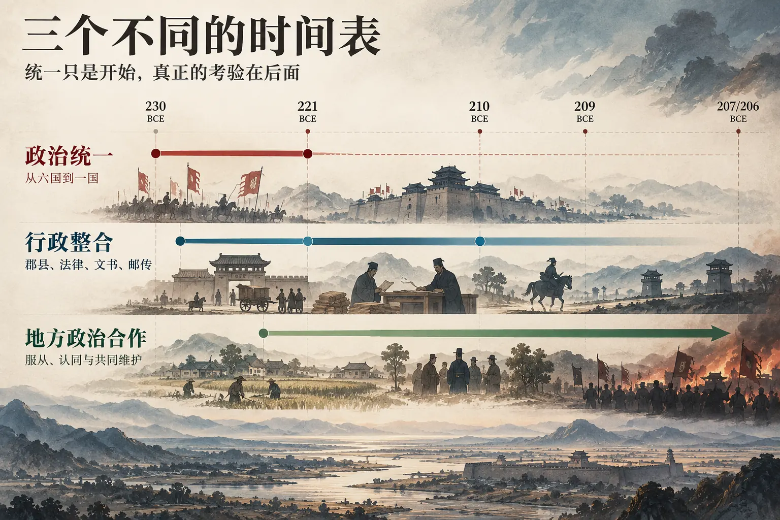 三个不同的时间表